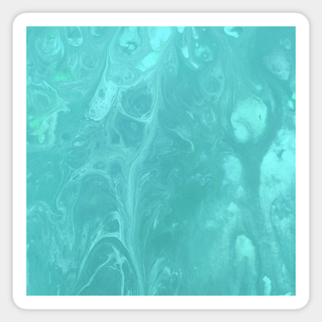 Turquoise Acrylic Fluid Artwork Sticker by Moon Art